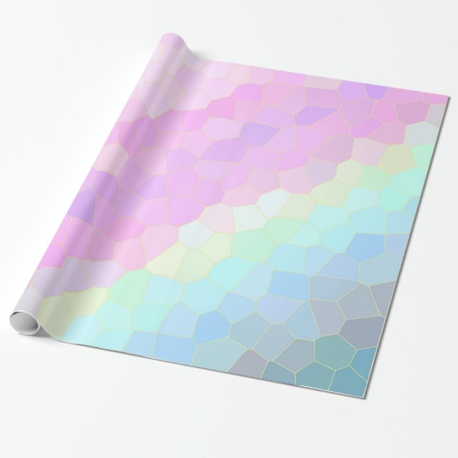 Papier Cadeau Pastel Mosaic (Déroulé)