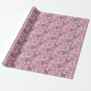 Papier Cadeau Pastel paisley, patchwork ethnique traditionnel