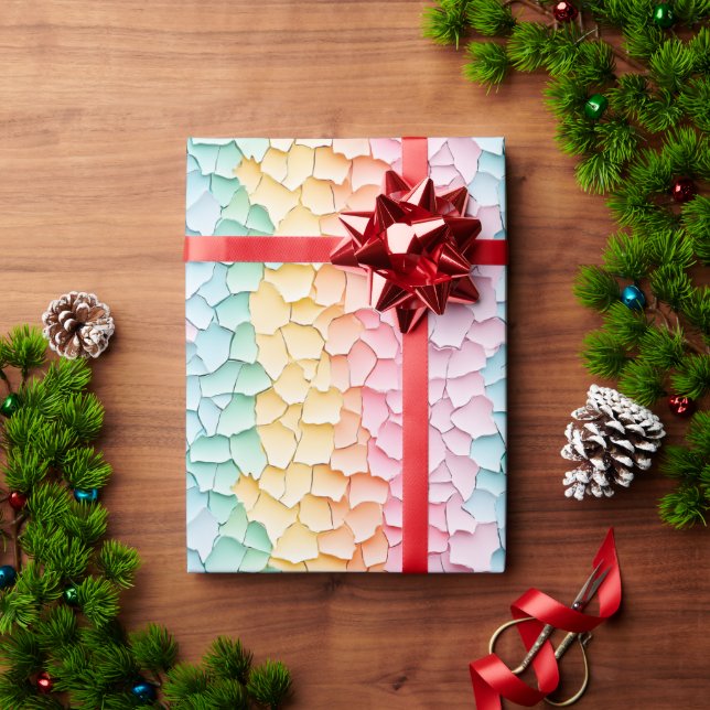 Papier Cadeau Pastel Rainbow (Cadeau de vacances)
