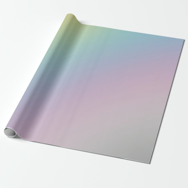 Papier Cadeau Pastel Rainbow Ombre Gradient Blur Abstrait Design (Déroulé)