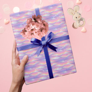 Papier Cadeau Pastel Rainbow Sky Baby shower