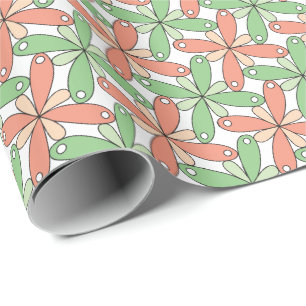Papier Cadeau Pastels à la crème glacée à motifs floraux playful