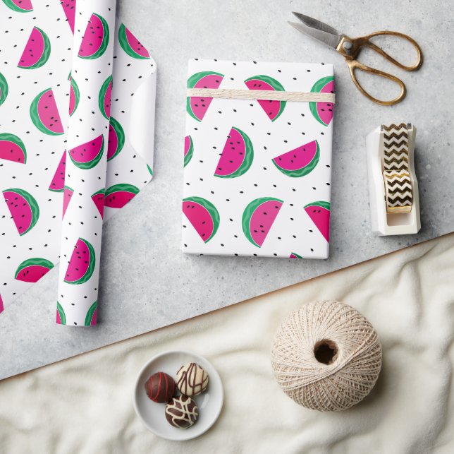Papier Cadeau Pastèque. (Artisanat)