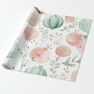 Papier Cadeau Pastèque Mignon Coloré Rose Vert