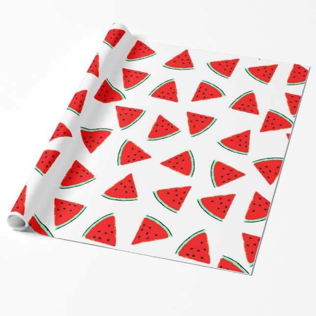 Papier Cadeau pastèque triangle (Déroulé)