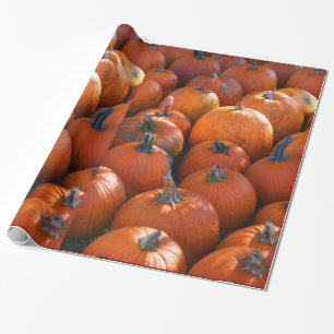 Papier Cadeau Patch Citrouille de Thanksgiving