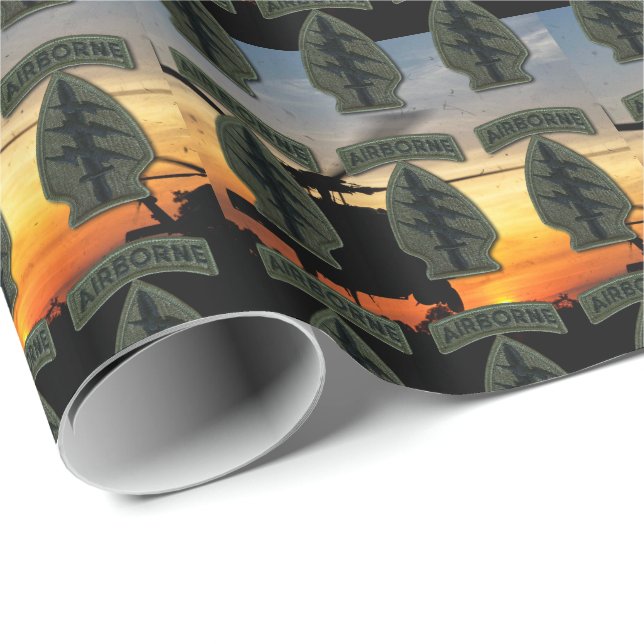 Papier Cadeau Patch sfg sfg des forces spéciales Green Berets (Coin rond)