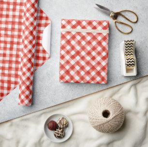Papier Cadeau Pâtes aux boulettes de viande à carreaux rouges it