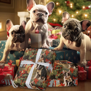 Papier Cadeau Pâtes & Présentations French Bulldog Noël