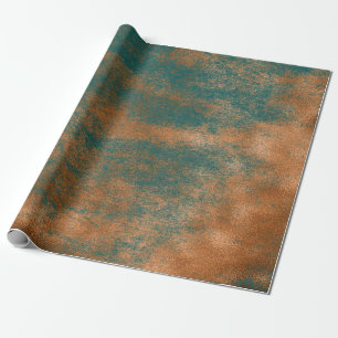 Papier Cadeau Patina Turquoise de rouille de cuivre Métallic urb