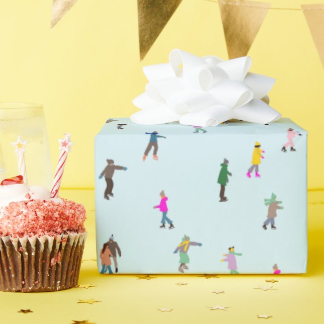 Papier Cadeau Patinage sur glace sur le lac │ patinage sur glace (Fête d'anniversaire)