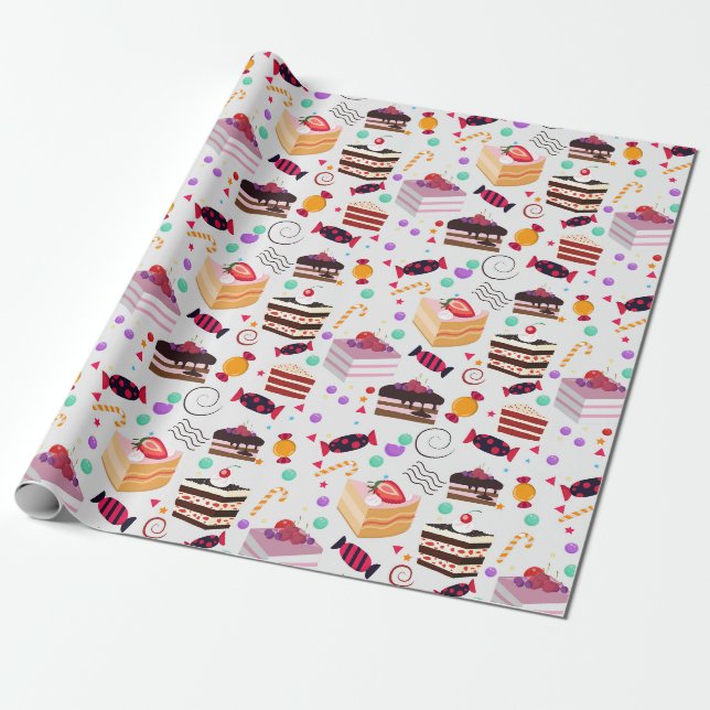 Papier Cadeau Pâtisseries (Déroulé)