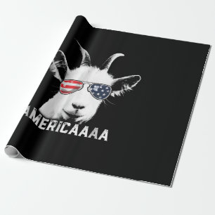 Papier Cadeau Patriotic Goat Funny