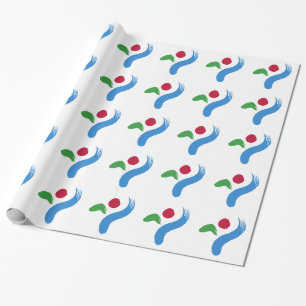 Papier cadeau patriotique avec drapeau de Séoul