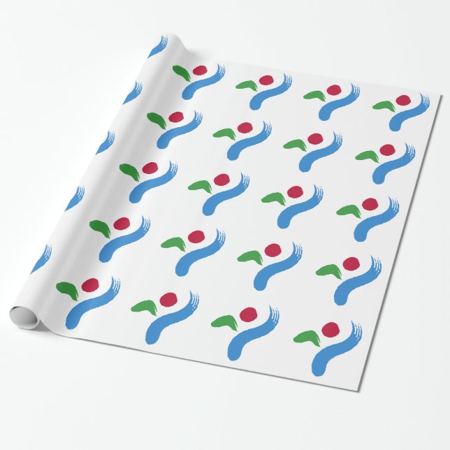 Papier cadeau patriotique avec drapeau de Séoul (Déroulé)