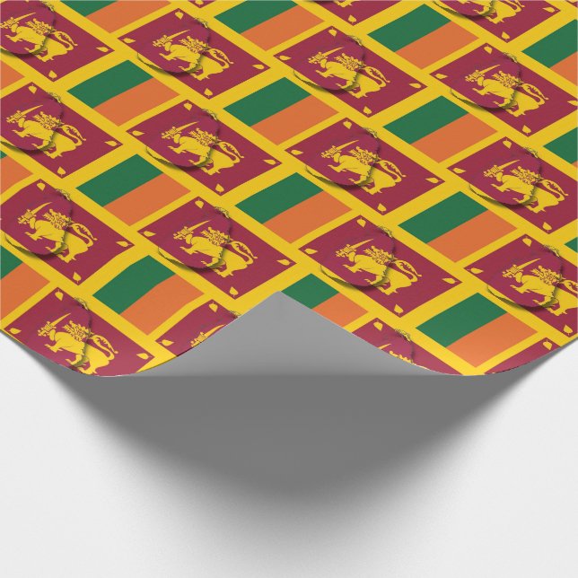 Papier Cadeau Patriotique SRI LANKA DRAPEAU (Coin)