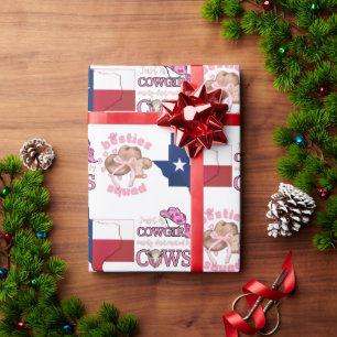 Papier Cadeau Patriotique TEXAS COWGIRL Besties Coquette
