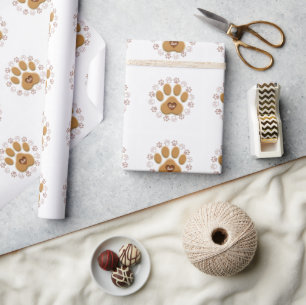 Papier Cadeau Patte de chat d'amour