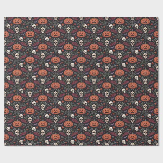 Papier Cadeau Pattern d'Halloween (Plat)