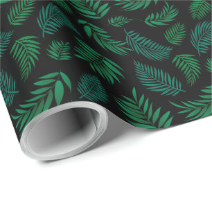 Papier Cadeau Pattern Tropical Leaves