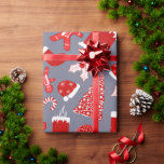 Papier Cadeau Patters de Christmas<br><div class="desc">Ce motif de Noël mignon et simple est parfait pour l'ambiance festive et amusante. Il présente des illustrations dessinées à la main d'une cheminée enneigée, le stockage, l'ornement, les baies saintes, les feuilles de lierre, le sapin de Noël, le sucre de canne, le casquette de pain d'épice et le Père...</div>