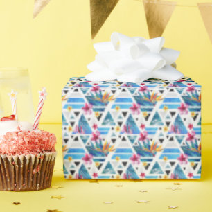 Papier Cadeau Patters de Geometric Tropical