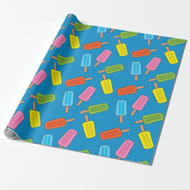 Papier Cadeau Patters de Popsicles (Déroulé)