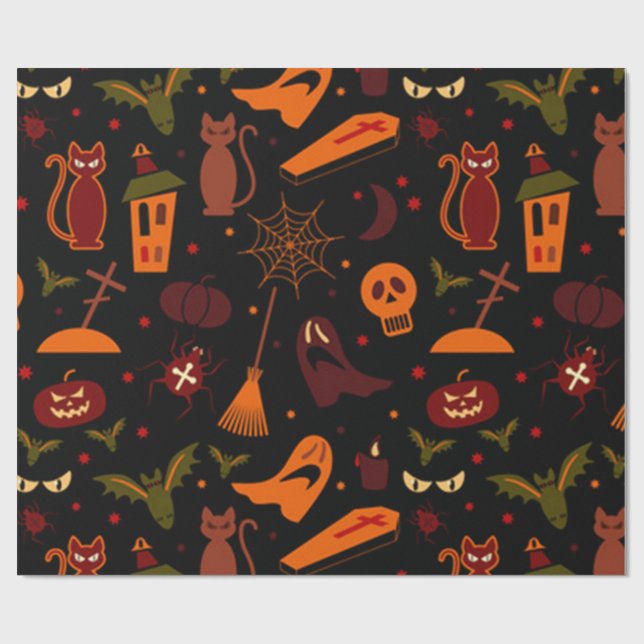Papier Cadeau Patters de Spooky (Plat)
