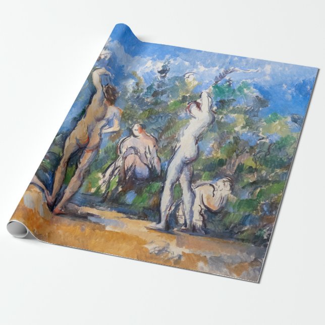 Papier Cadeau Paul Cezanne - Cinq Baigneurs (Déroulé)