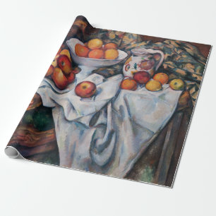 Papier Cadeau Paul Cezanne - Nature morte, Pommes et Oranges