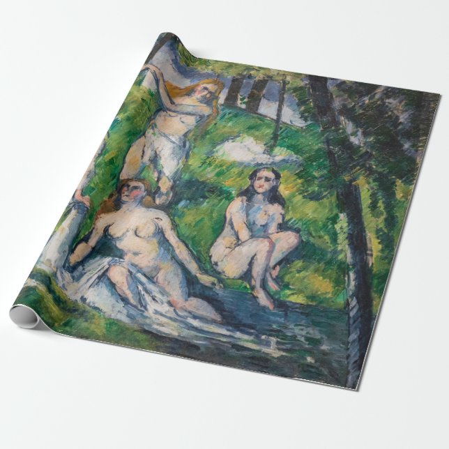 Papier Cadeau Paul Cezanne - Quatre Bathers (Déroulé)