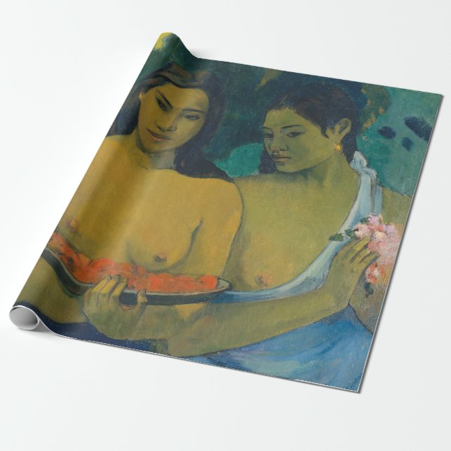 Papier Cadeau Paul Gauguin - Deux femmes tahitiennes (Déroulé)