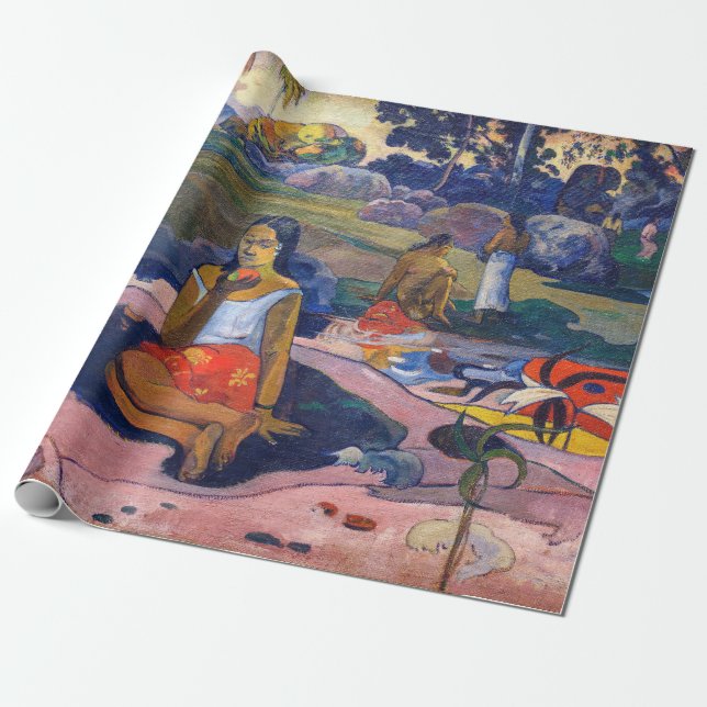 Papier Cadeau Paul Gauguin - Source sacrée, Douces Rêves (Déroulé)