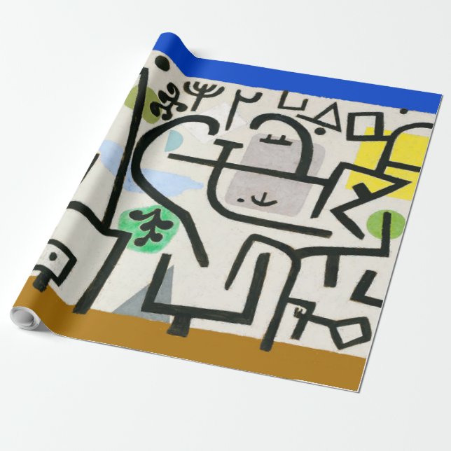 Papier Cadeau Paul Klee Rich Harbour Expressionnisme Abstrait (Déroulé)