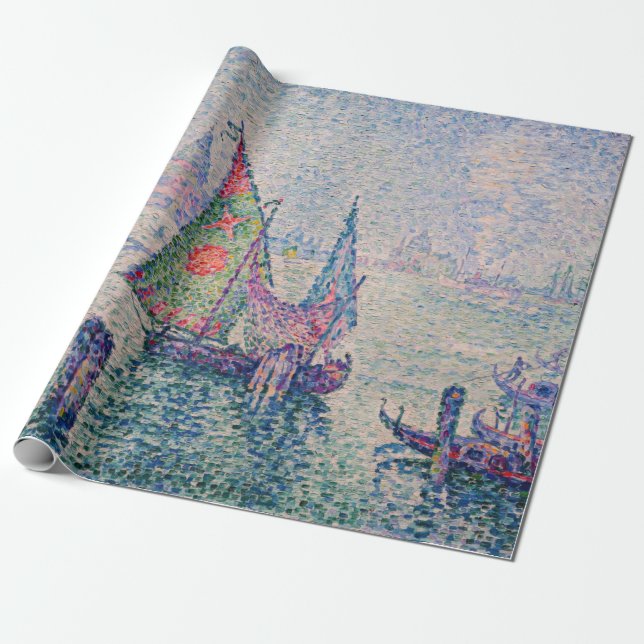 Papier Cadeau Paul Signac - La Voile verte (Déroulé)