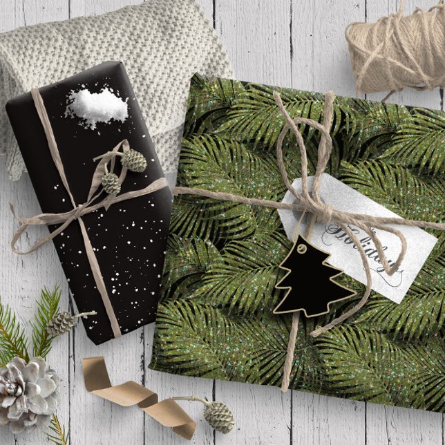 Papier Cadeau Paume mousseux Feuille Motif vert ID831 (Créateur téléchargé)