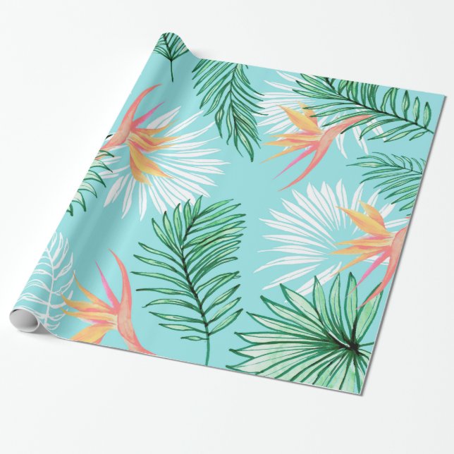 Papier Cadeau Paume tropicale (Déroulé)