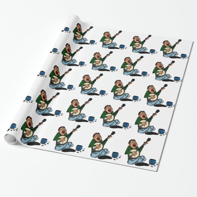 Papier Cadeau Pauvre récolteuse de banjo (Déroulé)