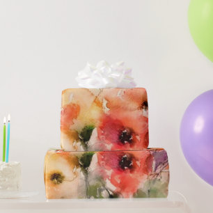 Papier Cadeau Pavot d'automne