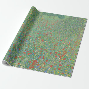 Papier Cadeau Pavots en fleurs - Gustav Klimt