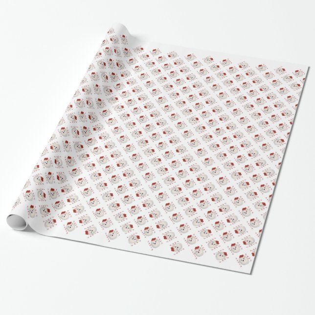 Papier Cadeau Paws de Père Noël (Déroulé)