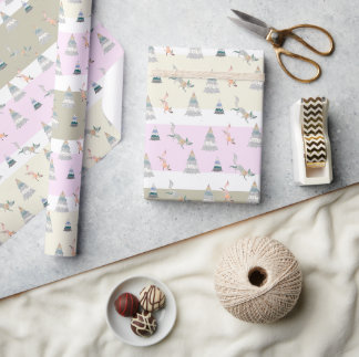 Papier Cadeau Pays de rêve hivernal de Noël coloré