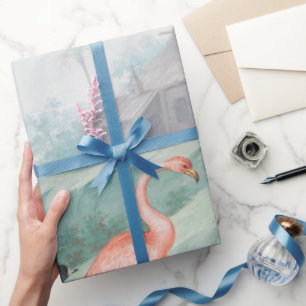 Papier Cadeau Paysage à l'oiseau royal