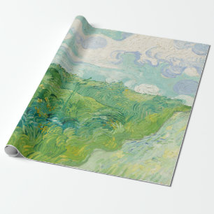 Papier Cadeau Paysage de champs de blé vert Art Van Gogh