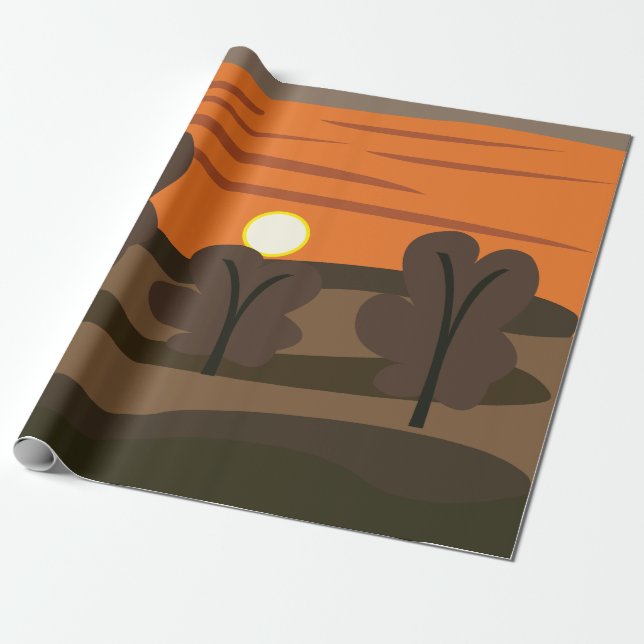 Papier Cadeau Paysage de ciel au lever du soleil (Déroulé)