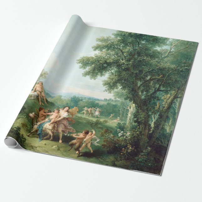 Papier Cadeau Paysage de Francesco Zuccarelli avec l'éducation (Déroulé)