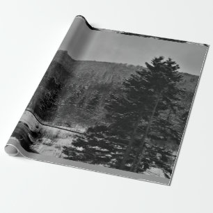 Papier Cadeau Paysage de Milou en noir et blanc