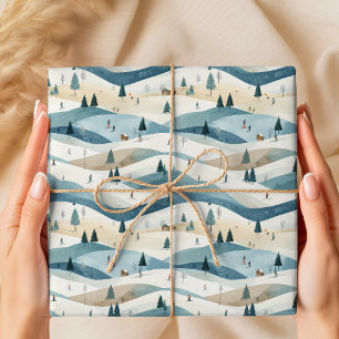 PAPIER CADEAU PAYSAGE DE NOËL ENCHANTÉ