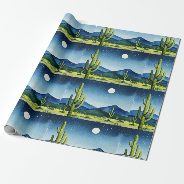 Papier Cadeau Paysage désertique (Déroulé)