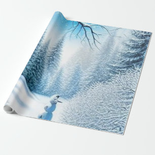 Papier Cadeau Paysage enneigé